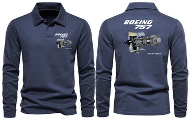 BOEING 757 LONG SLEEVE POLO